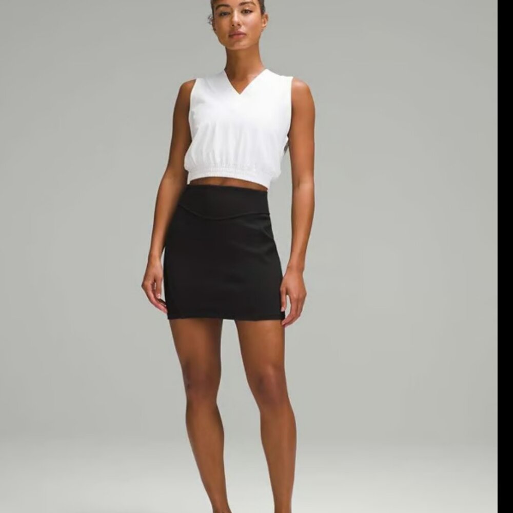 Lululemon Scuba High-Rise Mini Skirt Black Size XL